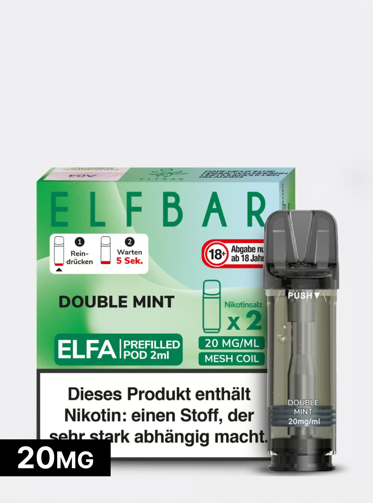 ELFBAR PODS Double Mint 20mg/ml Nikotin