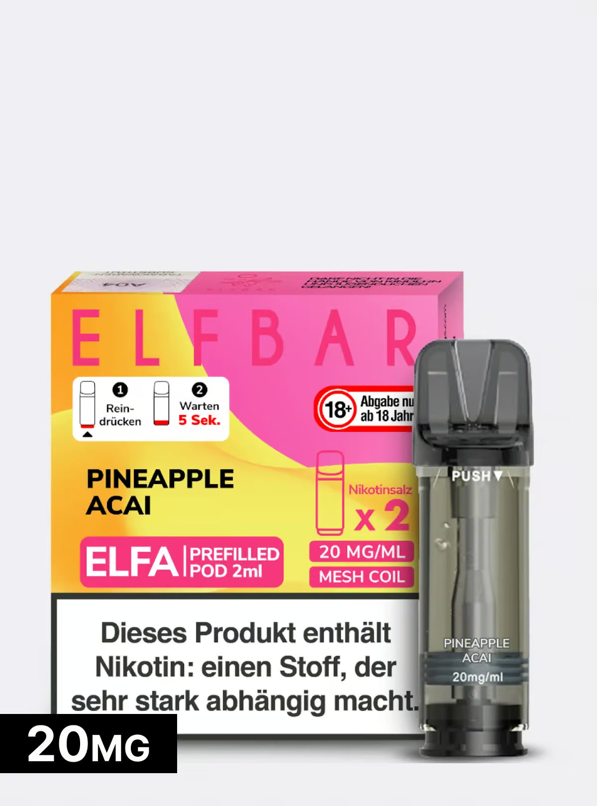 ELFBAR PODS Pineapple Acai 20mg/ml Nikotin
