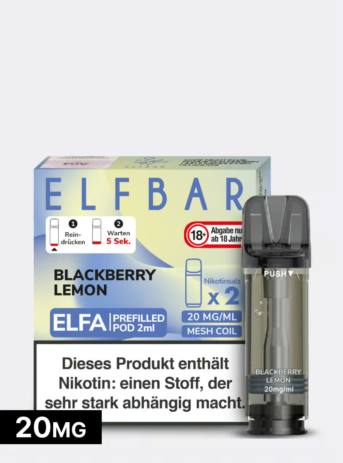 ELFBAR PODS Blackberry Lemon 20mg/ml Nikotin