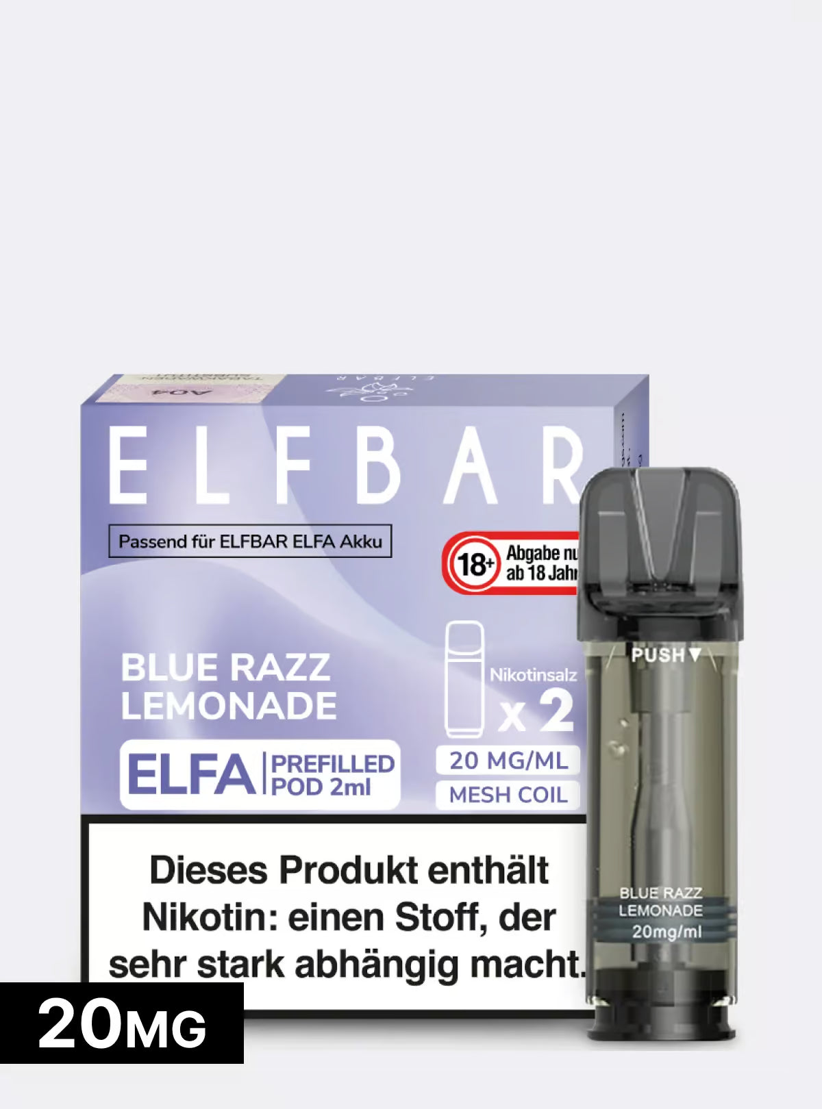 ELFBAR PODS Blue Razz Lemonade 20mg/ml Nikotin