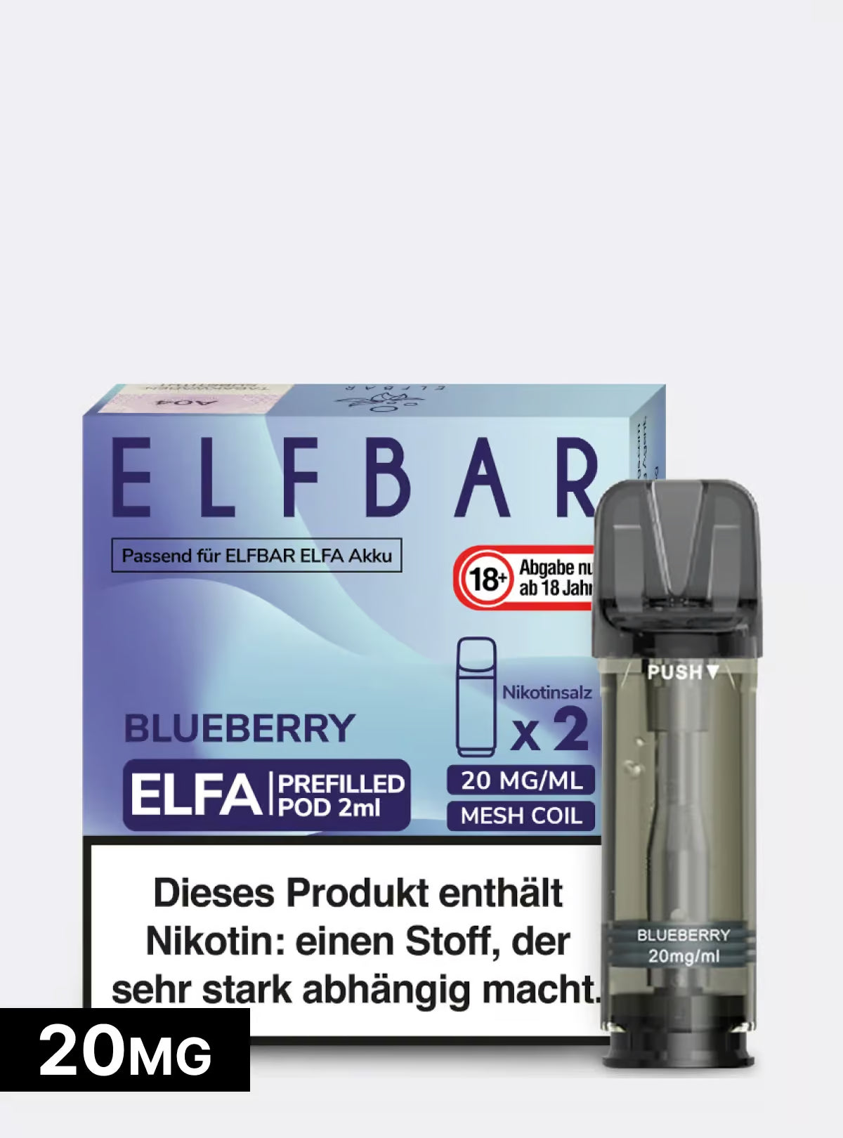 ELFBAR PODS Blueberry 20mg/ml Nikotin
