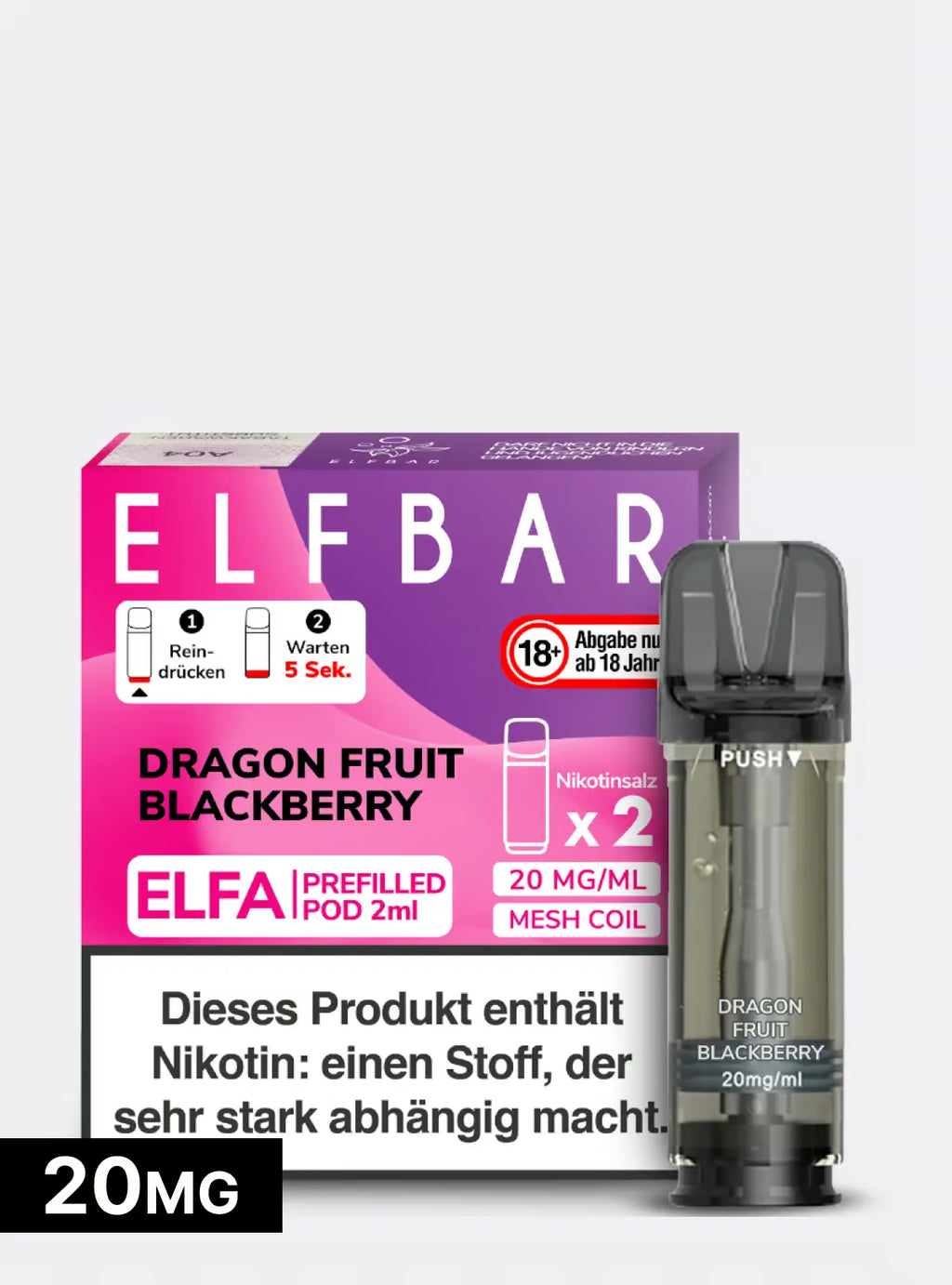 ELFBAR PODS Dragon Fruit Blackberry 20mg/ml Nikotin