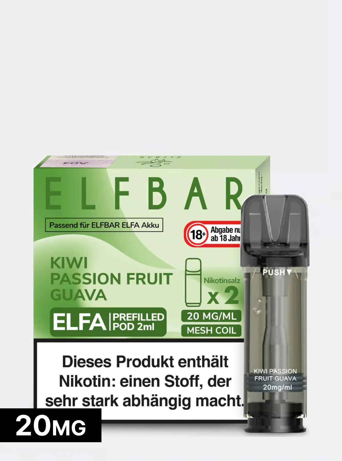 ELFBAR PODS Kiwi Passion Fruit Guava 20mg/ml Nikotin