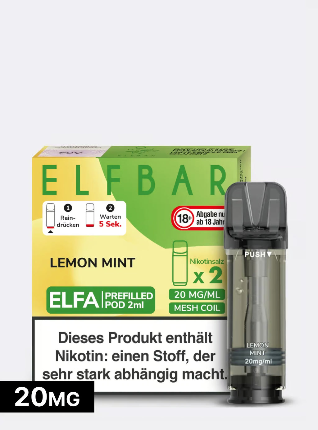 ELFBAR PODS Lemon Mint 20mg/ml Nikotin