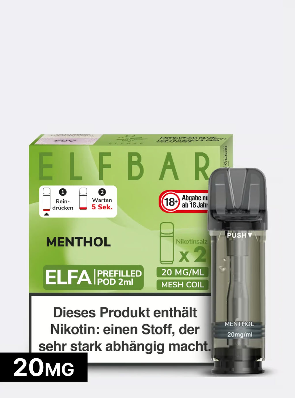 ELFBAR PODS Menthol 20mg/ml Nikotin