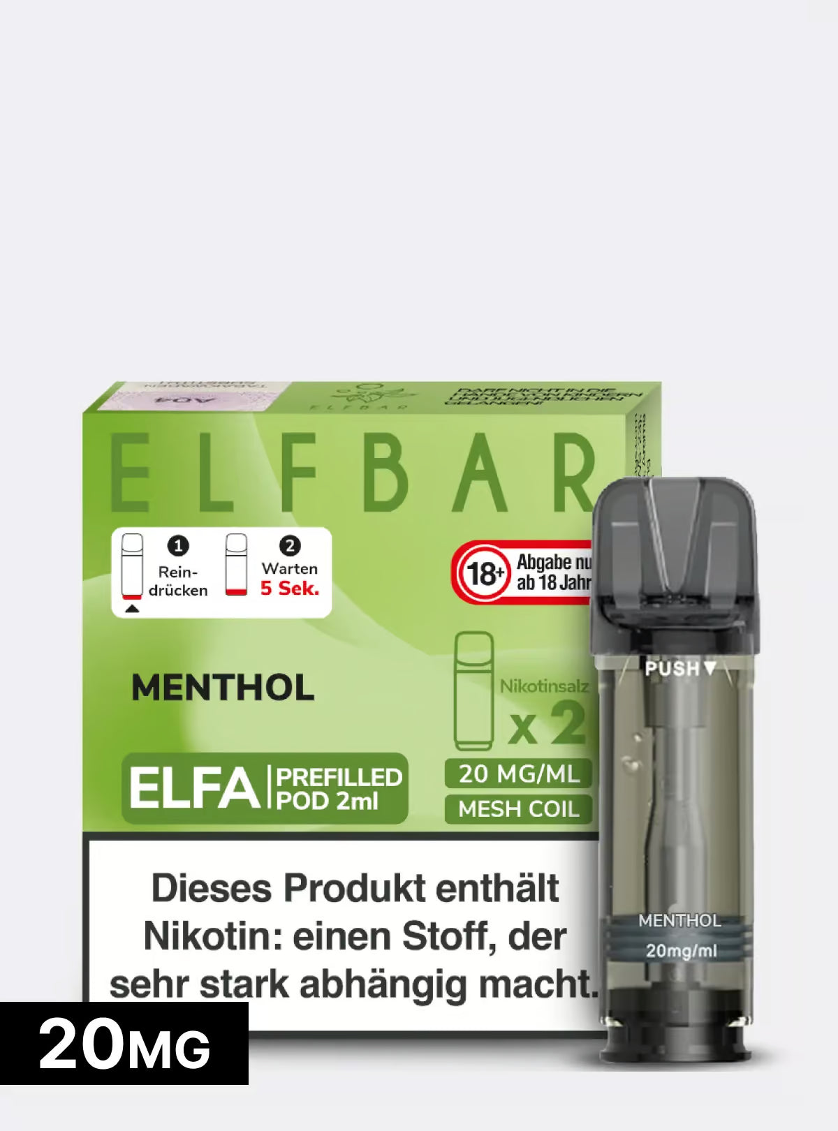 ELFBAR PODS Menthol 20mg/ml Nikotin