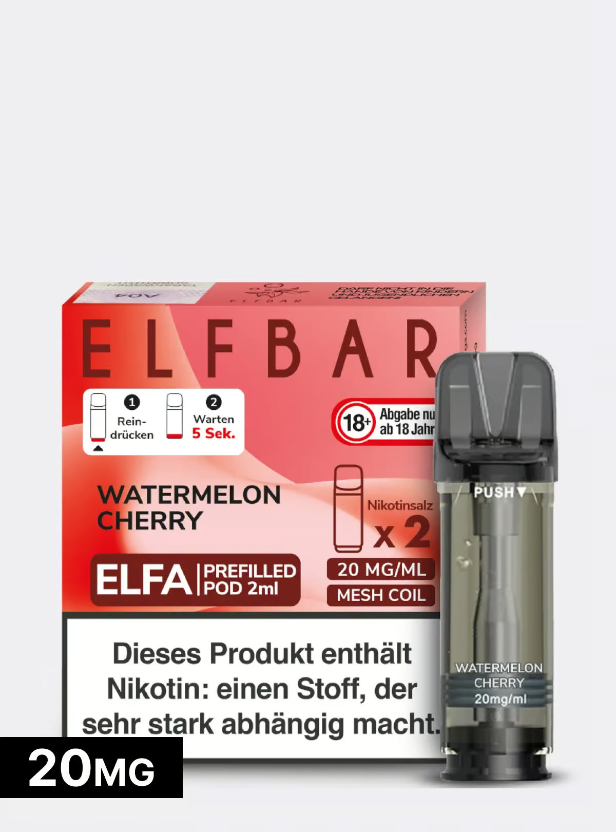 ELFBAR PODS Watermelon Cherry 20mg/ml Nikotin