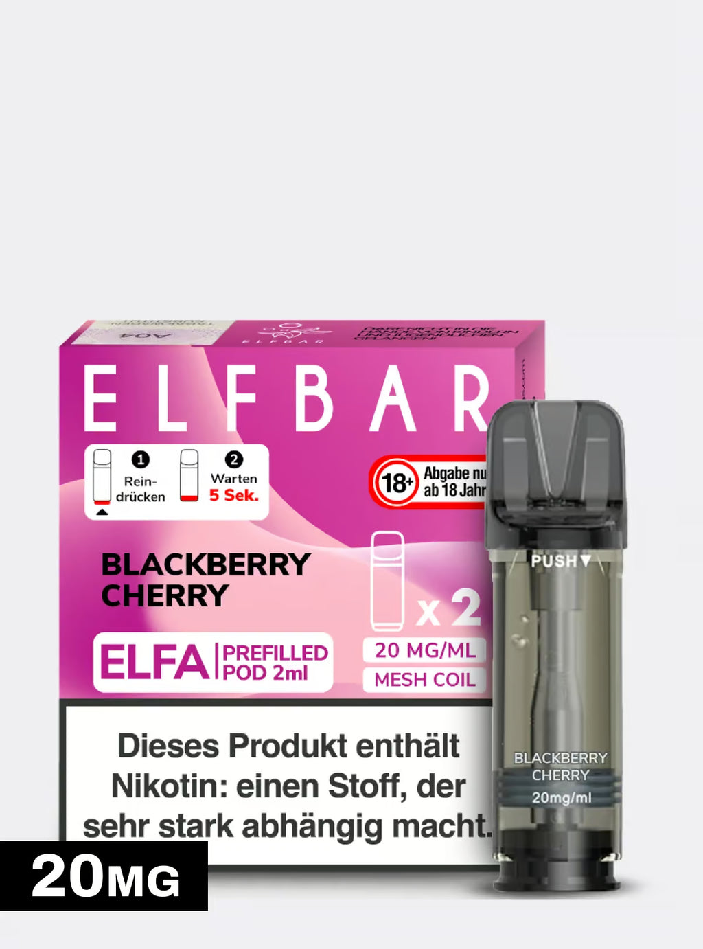 ELFBAR PODS Blackberry Cherry 20mg/ml Nikotin