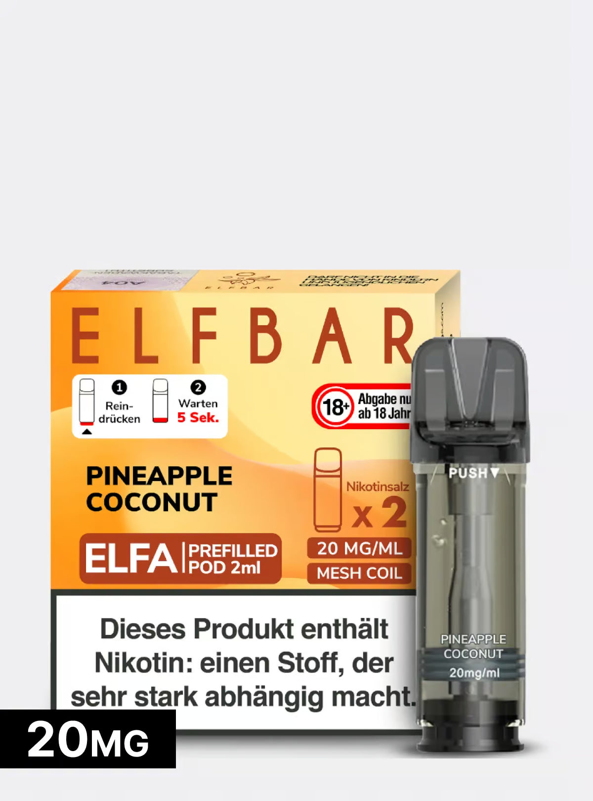ELFBAR PODS Pineapple Coconut 20mg/ml Nikotin